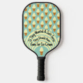Vanille-ijs Soft Serve Kegel Cute Grappig Pickleball Paddle (Achterkant)