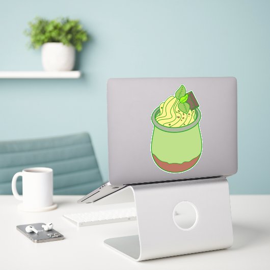 Vanille-ijs Sticker (Laptop op bureau)