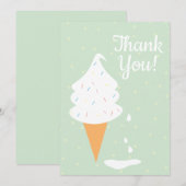 vanille-ijssteen met sprinkhaansmelting bedankkaart (Voorkant / Achterkant)