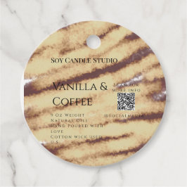 Vanille koffie soja kaars toevoegen QR businessInv Bedankjes Labels