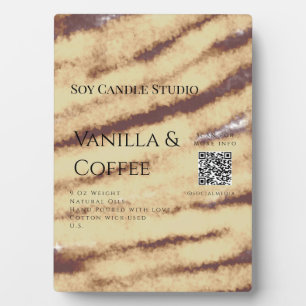 Vanille koffie soja kaars toevoegen QR businessInv Fotoplaat