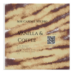 Vanille koffie soja kaars toevoegen QR businessInv Perfect Poster