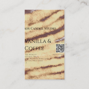 Vanille koffie soja kaars toevoegen QR businessInv Visitekaartje