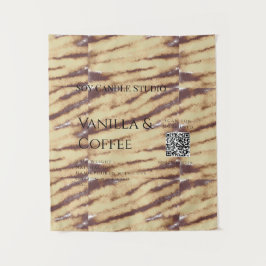 Vanille koffie soja kaars toevoegen QR businessInv Wandkleed