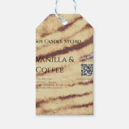 Vanille koffie soja kaars voeg QR zakelijke uitnod Cadeaulabel