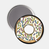 Vanille met Sprinkles Donut Magneet (Voorkant / Achterkant)