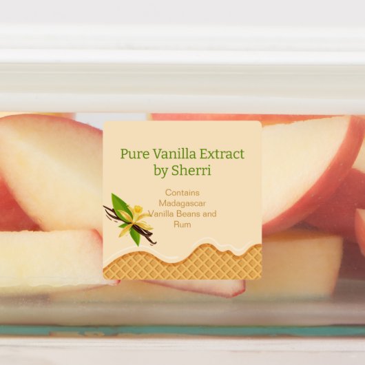  vanille orchidee, vanille extract labels (Aangebracht)