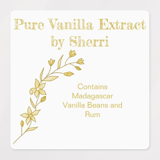 vanille orchidee, vanille extract labels (Design 2)