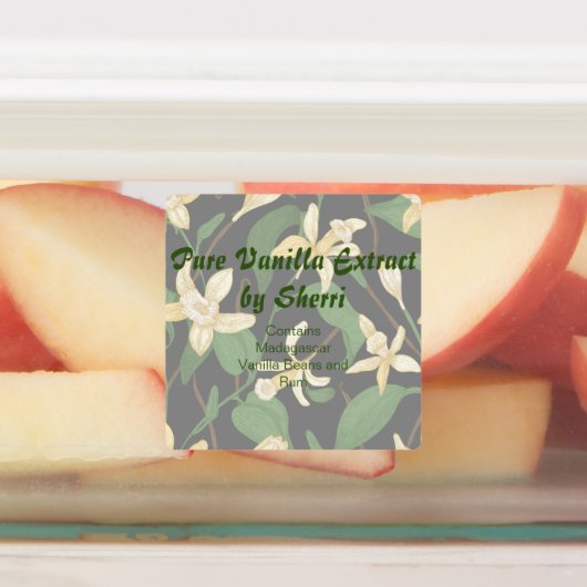  vanille orchidee, vanille extract labels (Aangebracht)
