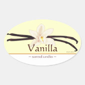  vanille ovale Sticker (Voorkant)