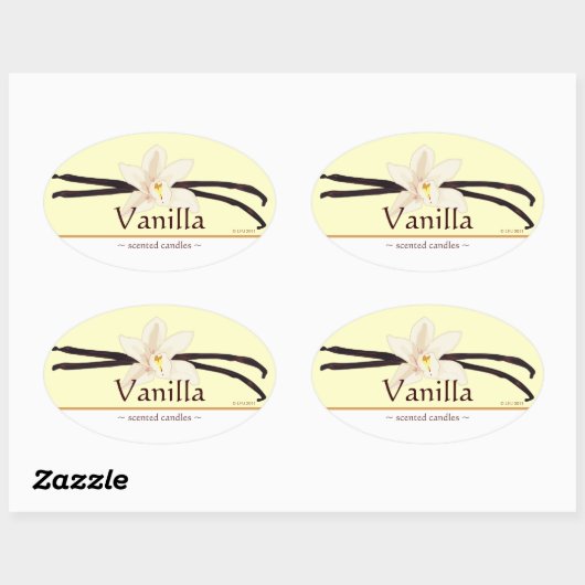  vanille ovale Sticker (Vel)