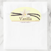  vanille ovale Sticker (Tas)