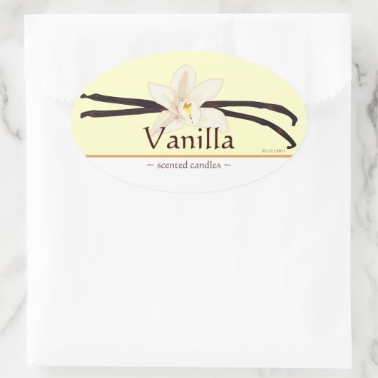  vanille ovale Sticker (Tas)