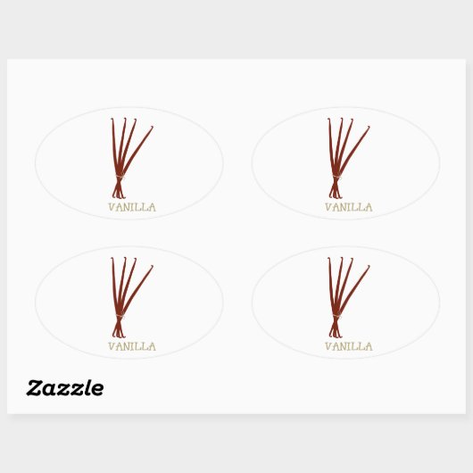 vanille ovale sticker (Vel)