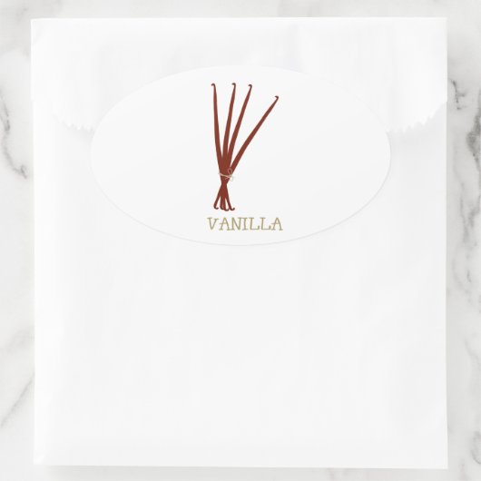 vanille ovale sticker (Tas)