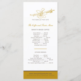 Vanille pod bloem café koffie en cake menu