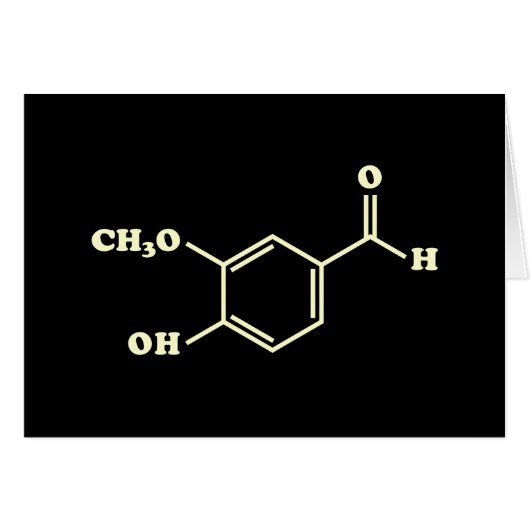 Vanille-vanilline moleculaire chemische formule (Voorkant Horizontaal)