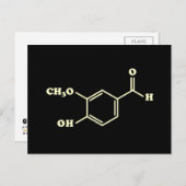 Vanille-vanilline moleculaire chemische formule briefkaart (Voorkant / Achterkant)