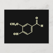 Vanille-vanilline moleculaire chemische formule briefkaart (Voorkant)