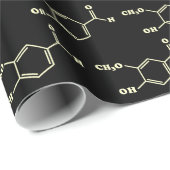 Vanille-vanilline moleculaire chemische formule cadeaupapier (Rol Hoek)