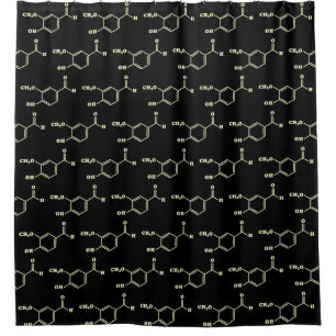 Vanille-vanilline moleculaire chemische formule douchegordijn