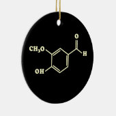 Vanille-vanilline moleculaire chemische formule keramisch ornament (Rechts)