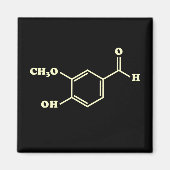 Vanille-vanilline moleculaire chemische formule magneet (Voorkant)