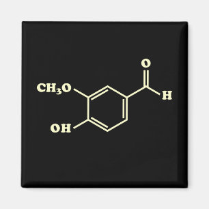 Vanille-vanilline moleculaire chemische formule magneet