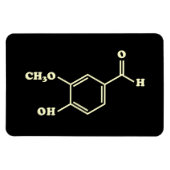 Vanille-vanilline moleculaire chemische formule magneet (Horizontaal)