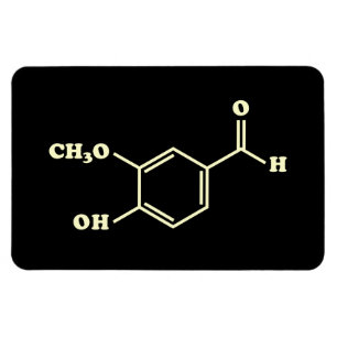 Vanille-vanilline moleculaire chemische formule magneet