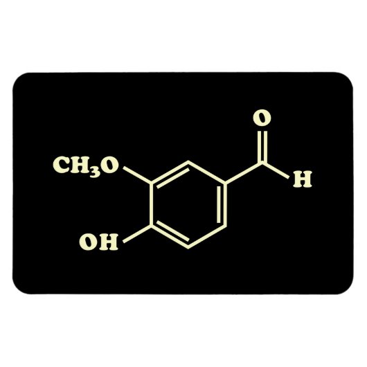 Vanille-vanilline moleculaire chemische formule magneet (Horizontaal)