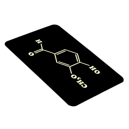 Vanille-vanilline moleculaire chemische formule magneet (Rechterzijde)