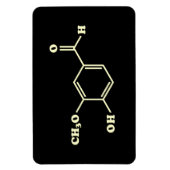 Vanille-vanilline moleculaire chemische formule magneet (Verticaal)
