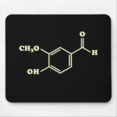Vanille-vanilline moleculaire chemische formule muismat (Voorkant)