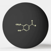 Vanille-vanilline moleculaire chemische formule pingpongbal (Voorkant)