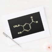 Vanille-vanilline moleculaire chemische formule rechthoekige sticker (Envelop)
