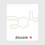 Vanille-vanilline moleculaire chemische formule sticker (Vel)