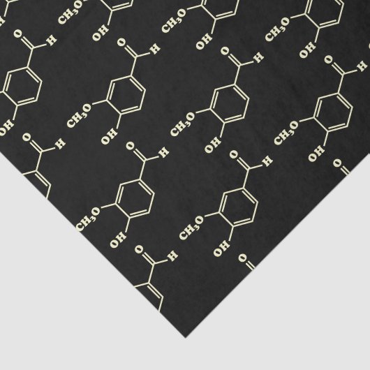 Vanille-vanilline moleculaire chemische formule tissuepapier (Detail)