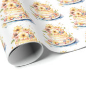 Vanille Verjaardag of Trouwtaart Cadeaupapier (Rol Hoek)