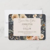 Vanille Witte Boho Rozen Sage Bruiloft Save The Date (Voorkant)