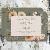 Vanille Witte Boho Rozen Sage Bruiloft Save The Date