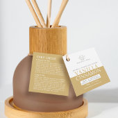 Vanille witte riet diffuser fles hang label