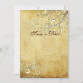 + vanille zwenkt sparen de Datum Save The Date (Achterkant)