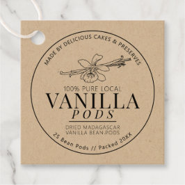 Vanillebonen bloemboon tekening mono product bedankjes labels
