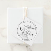 Vanillebonen bloemboon tekening mono product bedankjes labels (In situ)