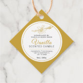Vanillebonen botanische kunst kaars ingrediënt bar bedankjes labels (Voorkant)