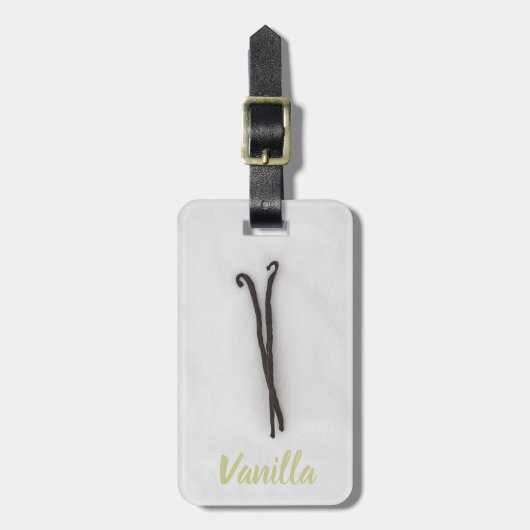 Vanillebonen met suiker bagagelabel (Voorkant verticaal)