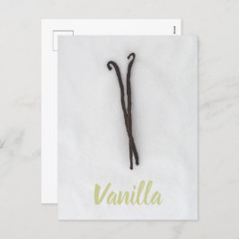 Vanillebonen met suiker feestdagenkaart