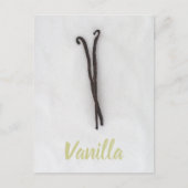 Vanillebonen met suiker feestdagenkaart (Voorkant)