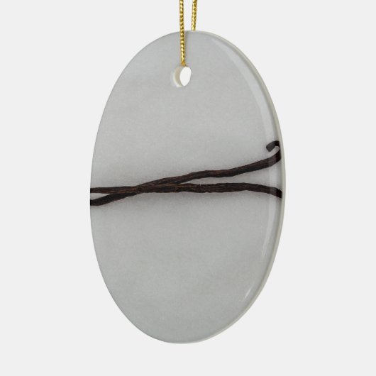 Vanillebonen met suiker keramisch ornament (Links)